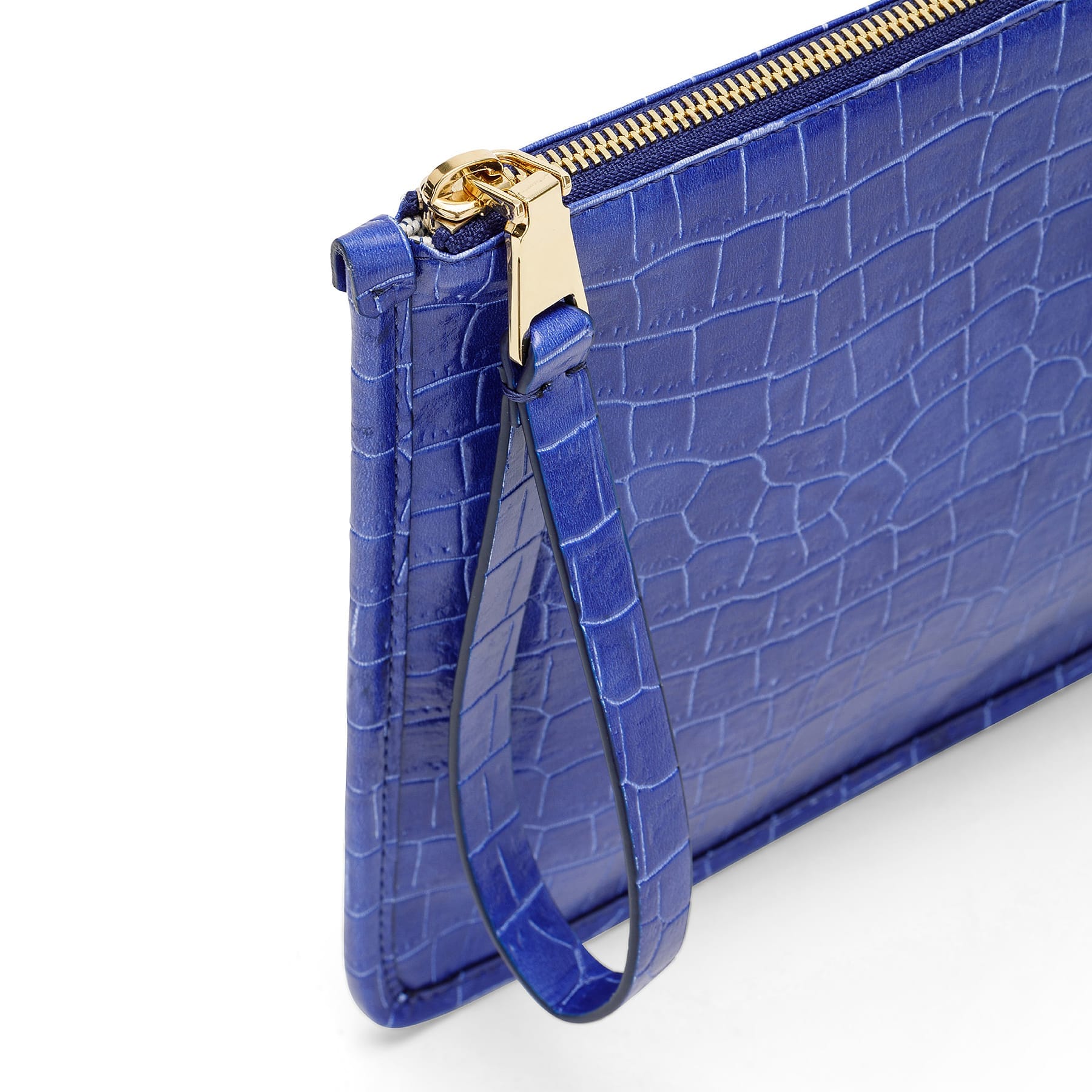 BC602 Bag mod. Pochette Croc Blu Castaway Detail