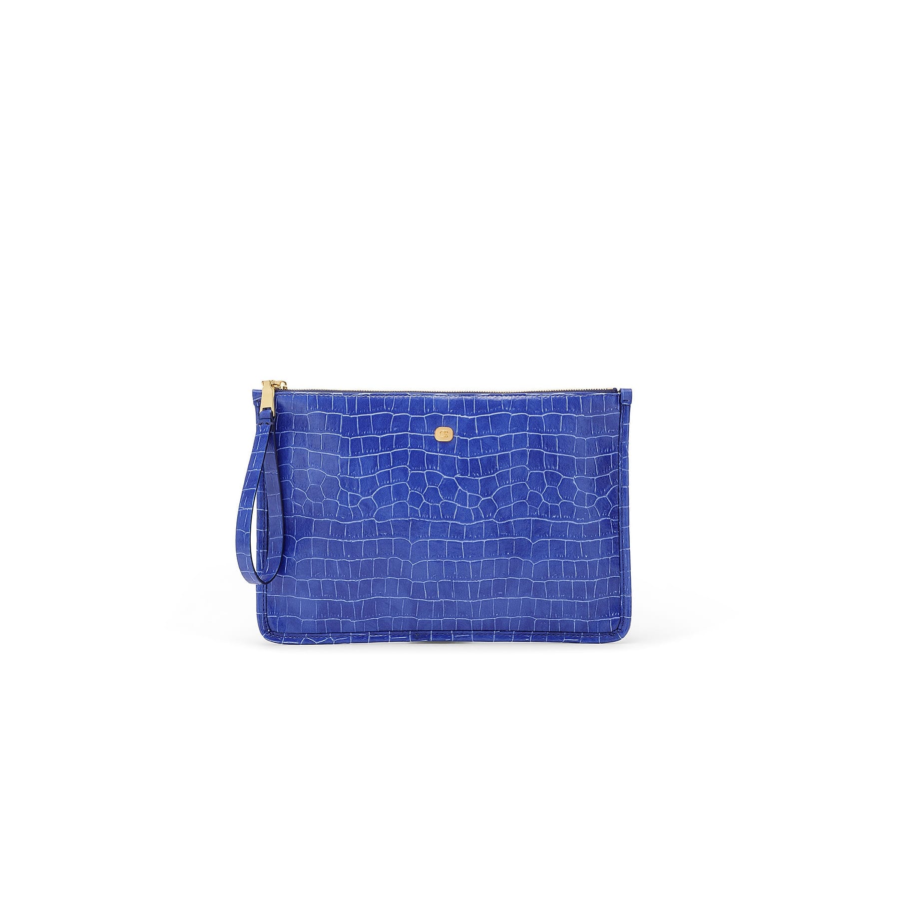BC602 Bag mod. Pochette Croc Blu Castaway Front copy
