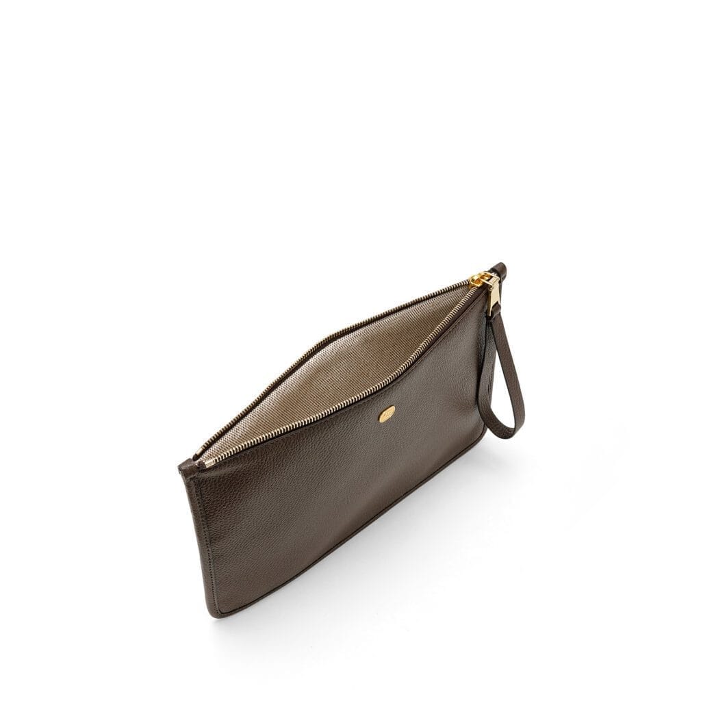 BC602 Bag mod. Pochette classic Cioccolato fondente  Open